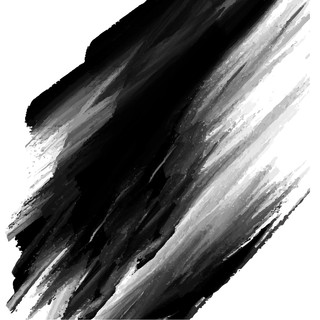 画笔黑白水彩晕染水墨效果笔刷png元素